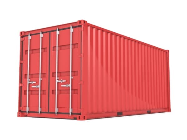 Container in affitto di colore rosso