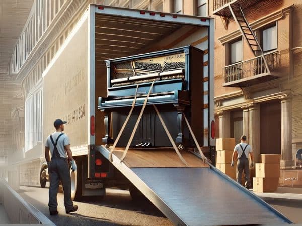trasporto pianoforte verticale